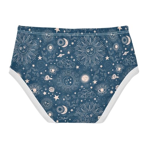 Little Girls' Soft Cotton Underwear Kids Breathable Comfort Sun Moon Cosmos Astrology Panties Briefs Toddler2