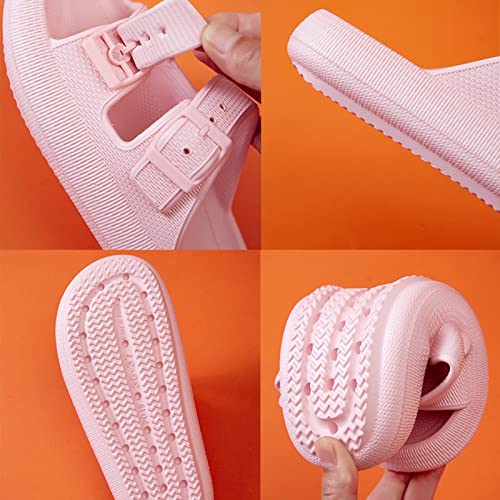 2023 New Pillow Slippers, Sandals for Women and Men, Double Buckle Adjustable Slides, EVA Thick-Soled Sandals 5
