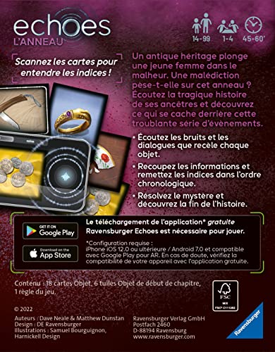 Ravensburger, Echoes L'Bague, Audio investigation game for adults and children from 14 years old, From 1 to 4 players - Image 4