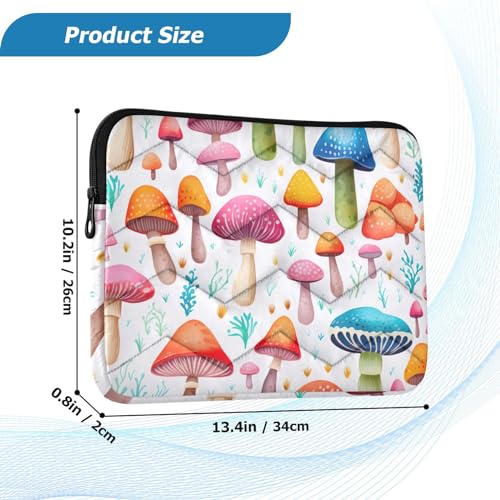 Funda para laptop 13-14 pulgadas con diseño Mushrooms Cartoon miniatura 3