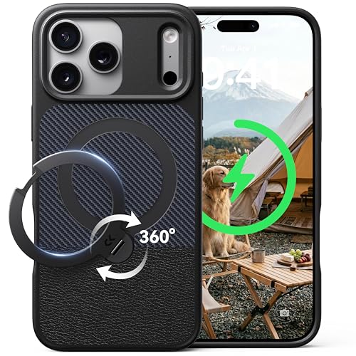 �y�@�\����Z��&�����̖��h�zCASEKOO iPhone 17 Pro �p �P�[�X 360°��]�X�^���h���� MagSafe�Ή� 360°�S���ʕČRMIL�K�i �ϏՌ� �c�����Ή� ���ϋv �w��h�~ ����~�� ���C�����X�}���[�d�Ή���phone17pro �p