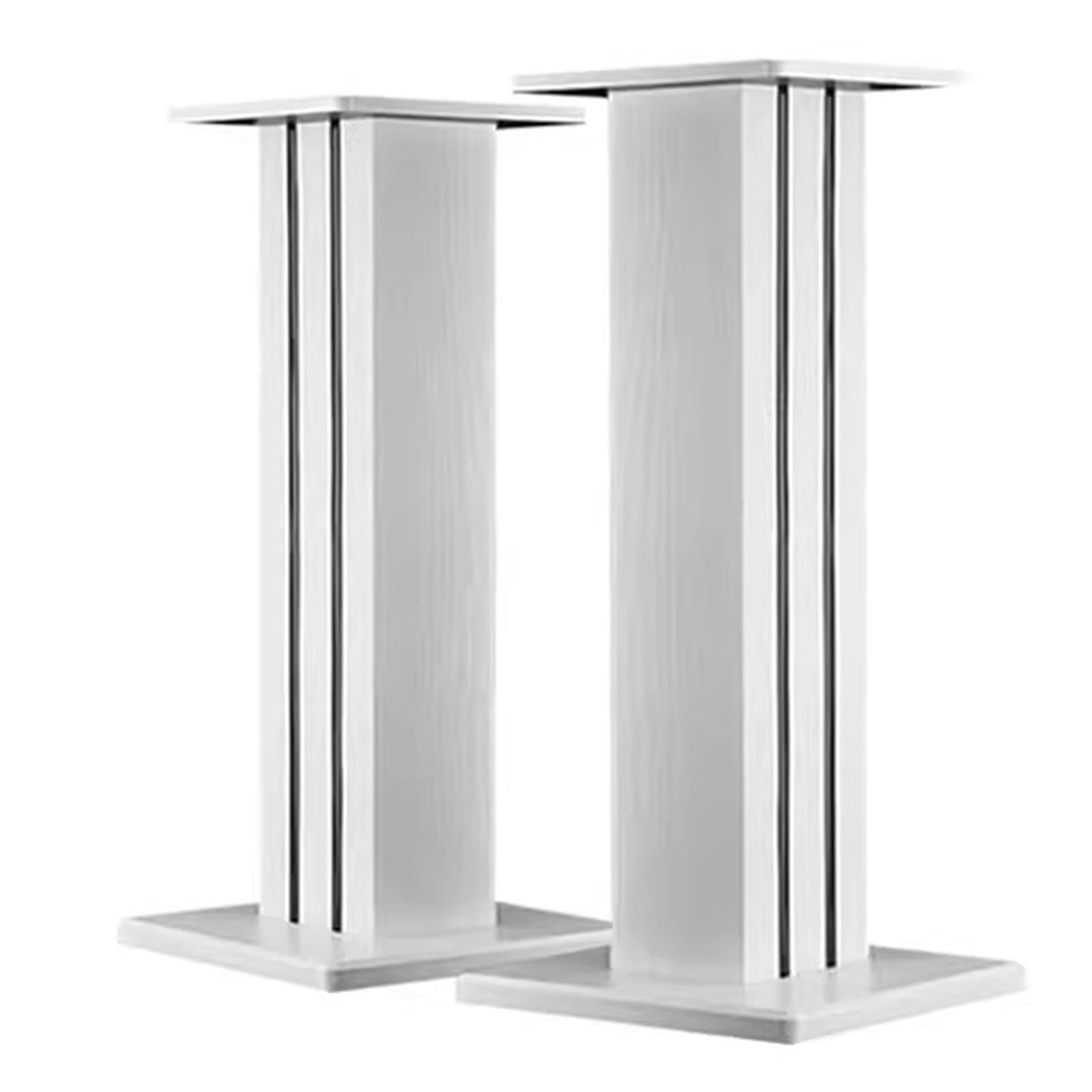 Soportes para Altavoces con Veta De Madera Par De Soportes Universales para Altavoces De Suelo De 15-90 Cm con Veta De Madera Resistentes Y con Sonido Envolvente(White-A,40cm/15.7 Inches)