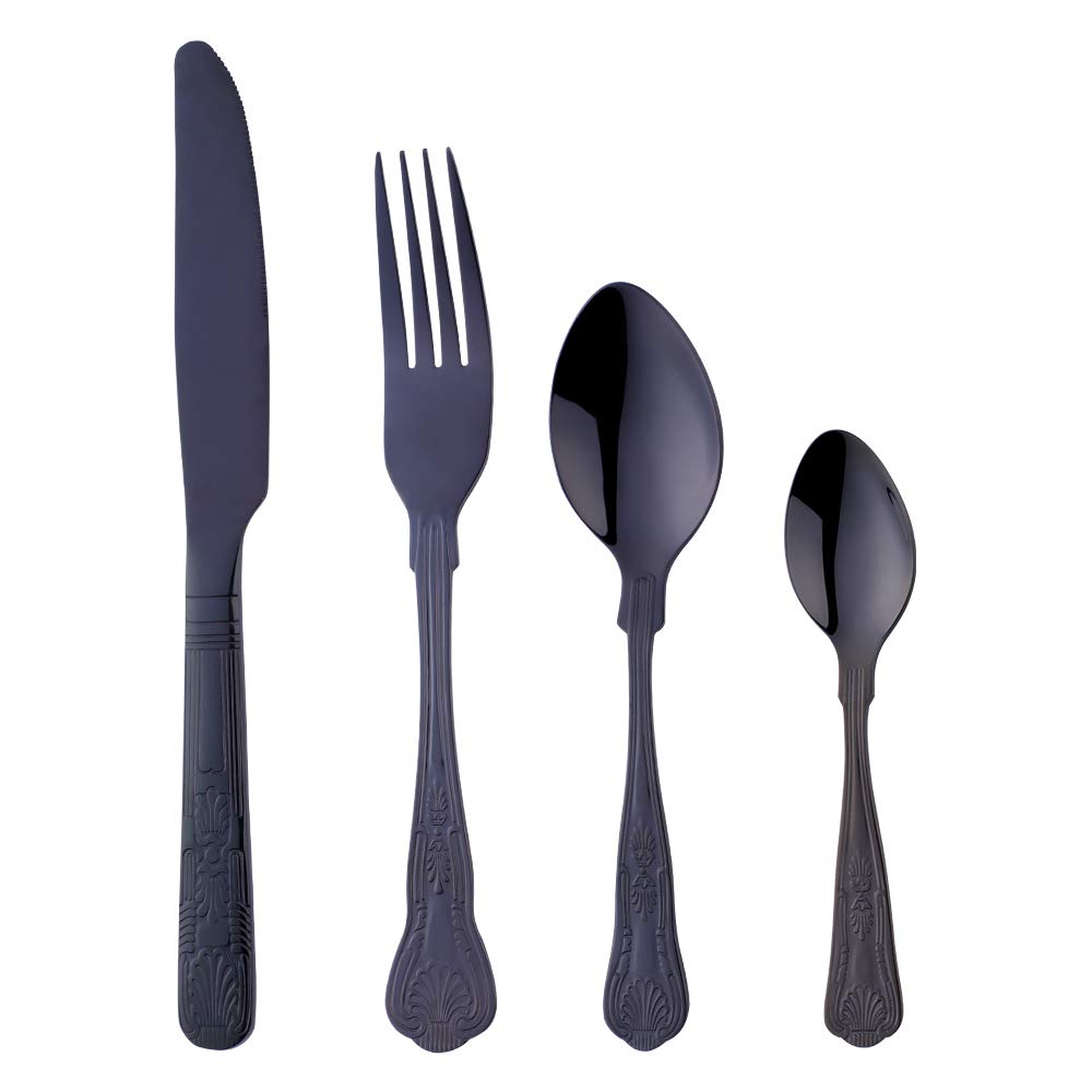 Buyer Star Besteckset 24pcs, Besteckset Edelstahl Messer Gabeln Löffel, für 6 Personen, Grundgeschirr aus Spiegelpolitur