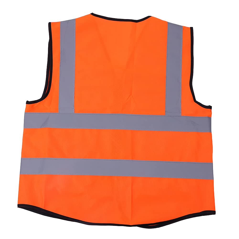 Reflektierende Westen, Mehrfarbige Reflektierende Warnweste mit Normaler Sichtweite Sicherheitsgröße Weste (Orange)