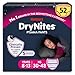 HUGGIES DryNites, Pyjama Pants, Girls 8-13 Years (30-48KG), 52 x Bedwetting Pants, Up to 100% Leak Free Nights