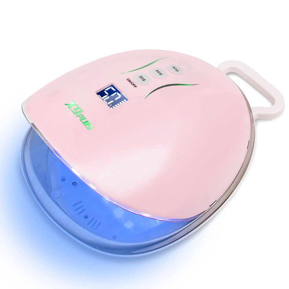 LKLNKVL Manicure lamp, 48W Cordless LED Gel Nail Lamp,Rechargeable Professional Dryer Light Wireless Portable Polish Curing Lights,for Fingernail and Toenail(Pink)