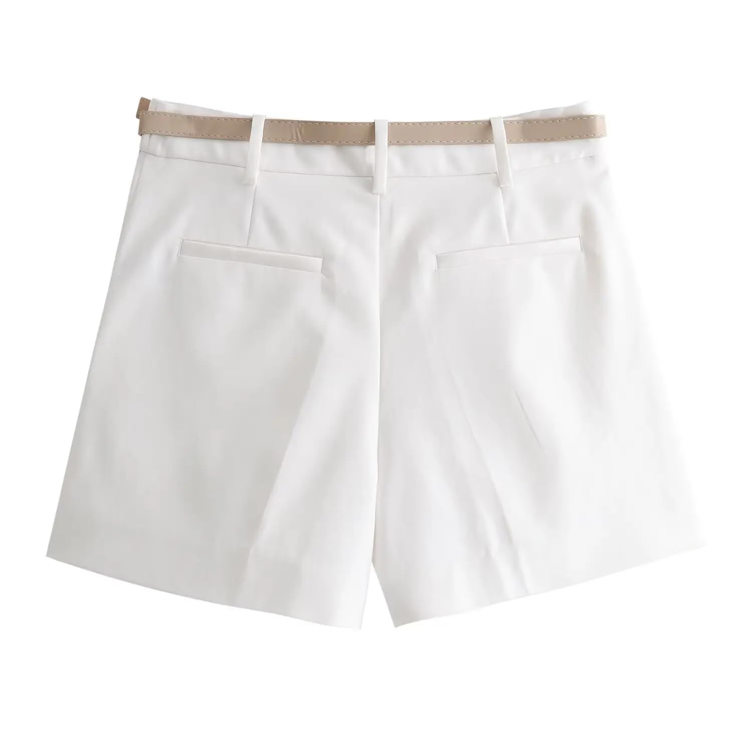 Pantalones cortos de verano para mujer de cintura alta, caqui, S