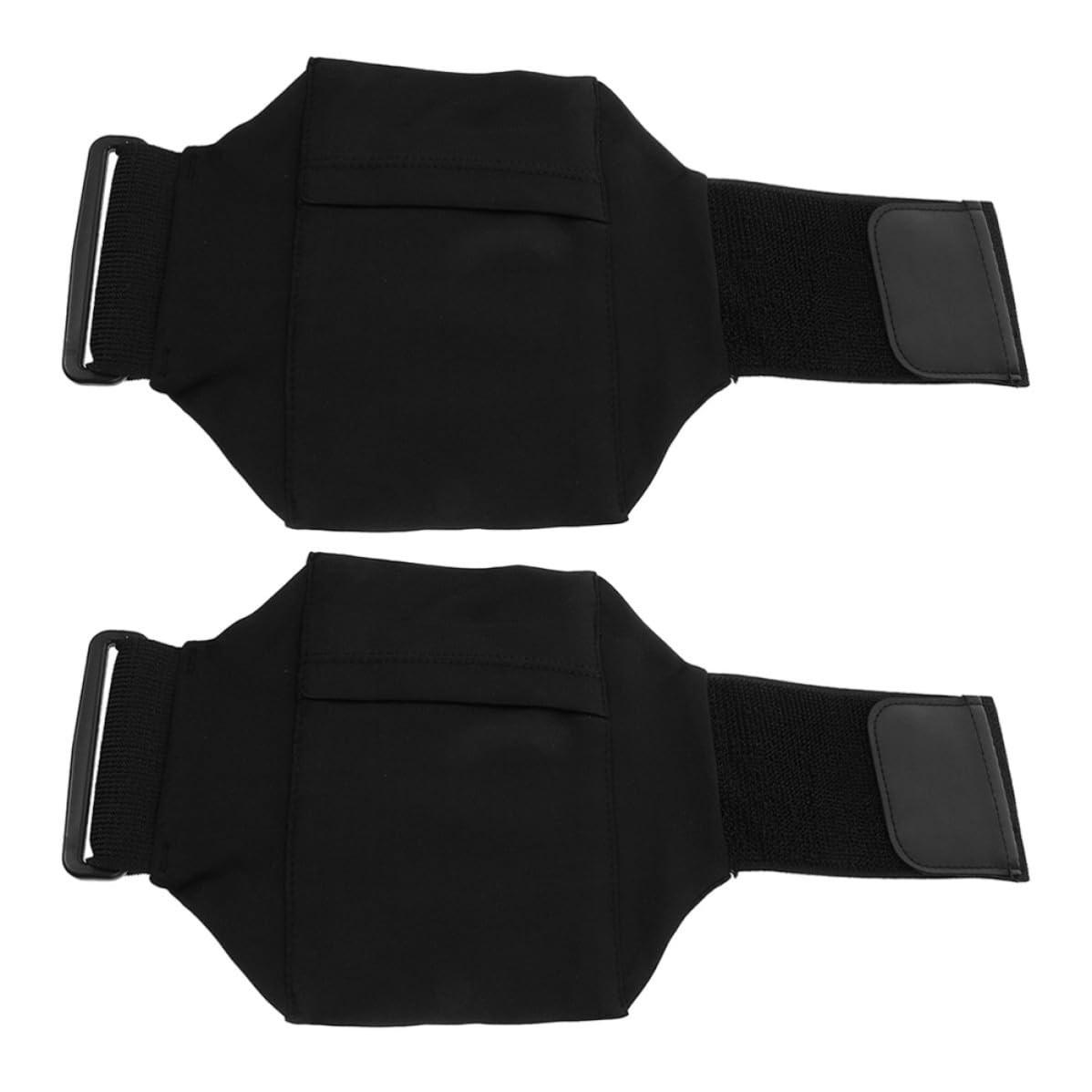 Cabilock 10 Piezas Bolsa para Teléfono en Pierna Ajustable para Correr y | Negro, Banda Elástica con Cierre de Gancho y Bucle, para Smartphones y Llaves