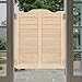 Louvered Interior Swinging Doors Solid Wood Saloon Door with Hinges, 36