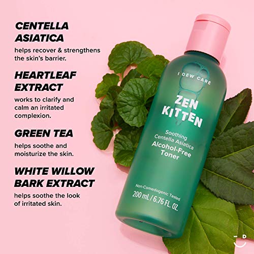 I Dew Care Zen Kitten | Non-Comedogenic Alcohol-Free Toner With Centella Asiatica | Facial Toner For Acne, Blemish-Prone, And Sensitive Skin | Korean Skincare, Vegan, Cruelty-Free #TOP2