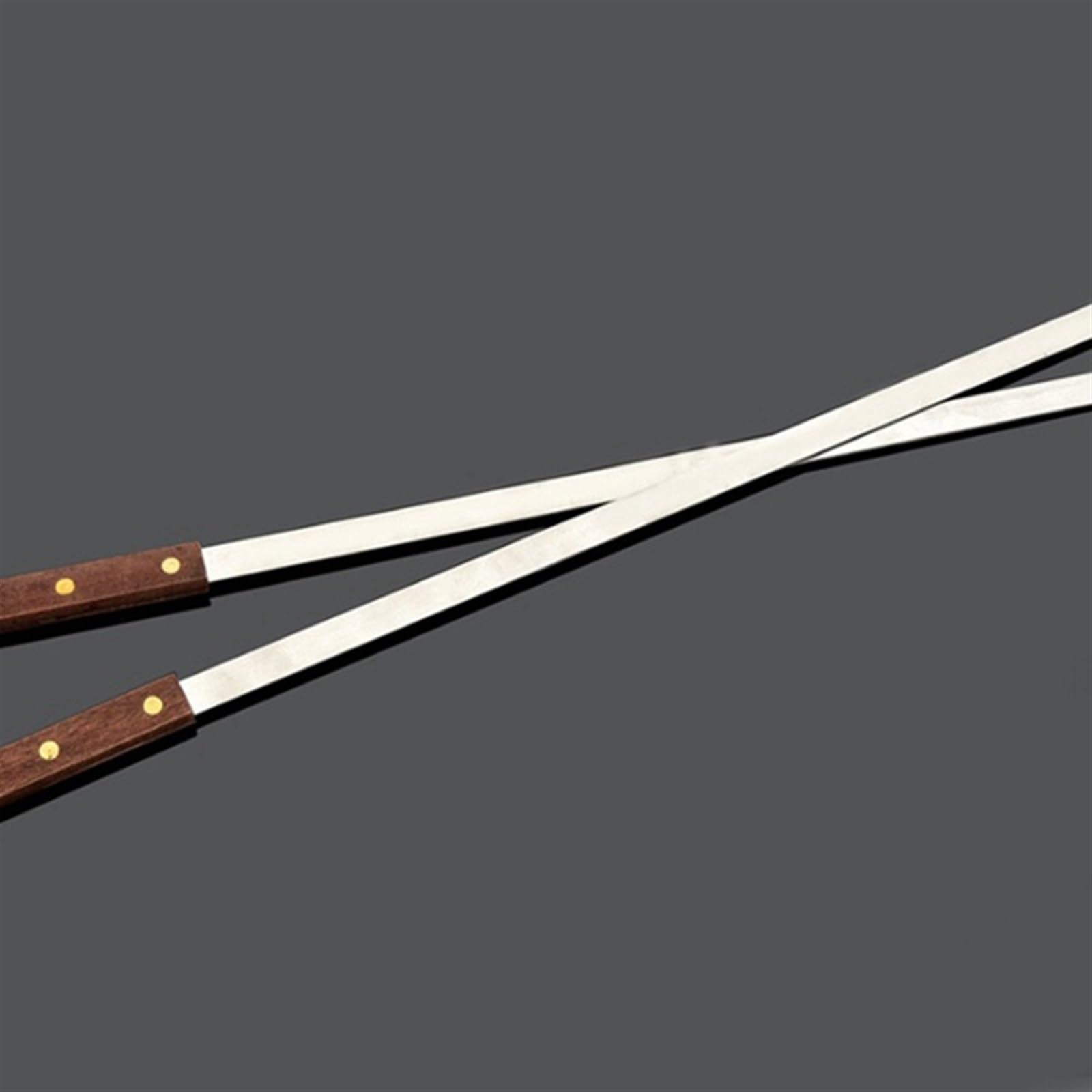 Spiedini per Barbecue, Spiedini for Kebab, 5 Pezzi/Set spiedini Larghi for Barbecue in Acciaio Inox con Manico Lungo in Legno forchetta for Bastone