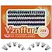 Vznffur Fluffy Lash Clusters Thick Volume Eyelash Extensions 80D 10-18MM Multilayered Individual Lashes D Curl DIY Cluster Eyelash Extensions for Beginners