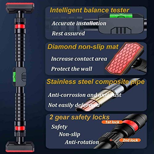 Barre De Traction Portable, Pull-ups Suspendus dans Le Couloir de Porte, sûr et Stable, 107-145cm, roulement 250 kg – Image 4