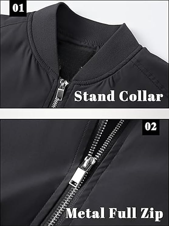 Image of MIA FASHION Winter Jacket For Men Puffer Jacket, Lightweight Transition Jacket Nylon Quilted standard length Puffer Jacket Full Sleeve Monsoon Jackets For Men