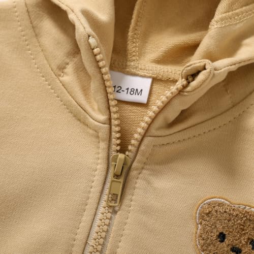Image of YOUNGER STAR Toddler Baby Boy Girl Clothes Fall Winter Outfits Long Sleeve Hoodie Sweatshirt Sweat Pants Cotton Sweatsuits