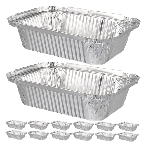 FIXOSHEE 20 Bandejas Cuadradas Para Hornear De Aluminio Bandejas Para Horno Moldes Para Pan De Aluminio Moldes Para Hornear