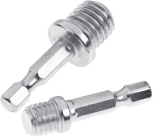 Miniatura 6 de 2 unids/set adaptador de taladro hexagonal M10+M14 Herramientas de división de madera Llave eléctrica Adaptar su taladro eléctrico a alto par de