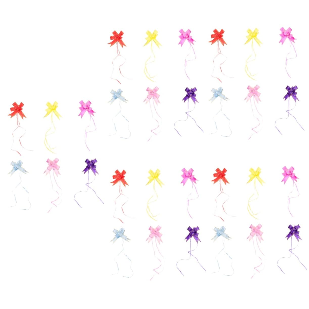 SHERCHPRY 5 Set Fiocco Decorativo Per Auto Nuziale Fiocco Lucido Fiocco Di Carta Lucida 6 Pezzi*5