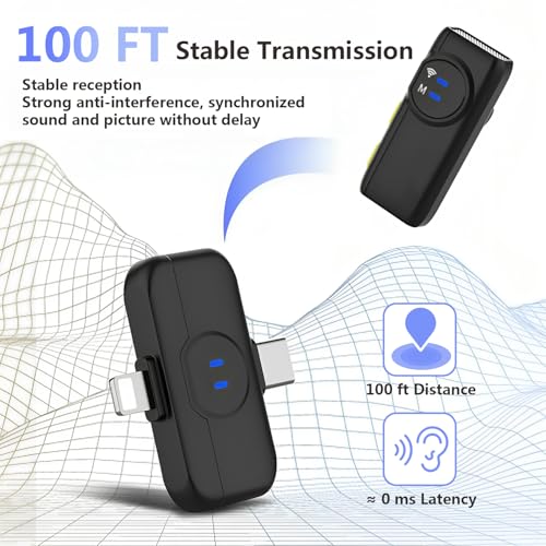 Wedaniya WM001 2 Pack Wireless Lavalier Microphone thumb #3