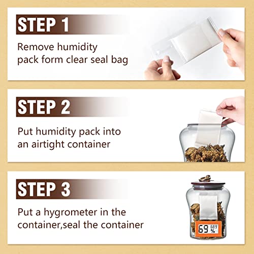 Zealrvb 62% Rh Humidity Pack 8 Gram 10 Packs 2-Way Humidity Control Packs For Herb Flower - Individually Sealed Bag -No Liquid Leakage #TOP30