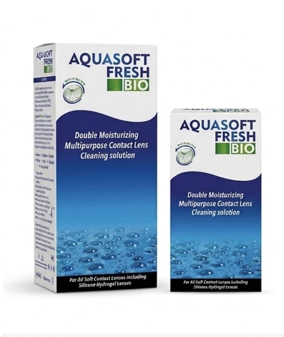 Optimix Aquasoft Fresh Bio Lens Solution, 120ml + 60ml | With lens container-image-29