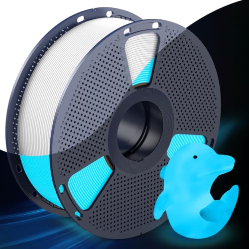 SUNLU Glow in the Dark PLA Filament 1.75mm White to Glow Blue