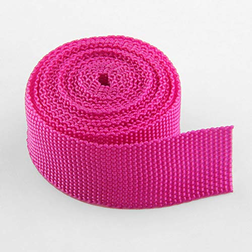 Correa 100 yardas/lote 23 mm Ancho Correa de cinta para coser cinta PP Ropa Mochila Cinta Negra Azul Amarillo Púrpura Rojo Rojo Grey Grey Cinta de Mochila para Manualidades Costura (Color : Rose re