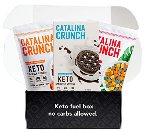 Catalina Crunch Keto Sandwich Cookies & Keto-Friendly Cereal - Low Carb, Plant Protein, High Fiber - Variety Box (3 Count)