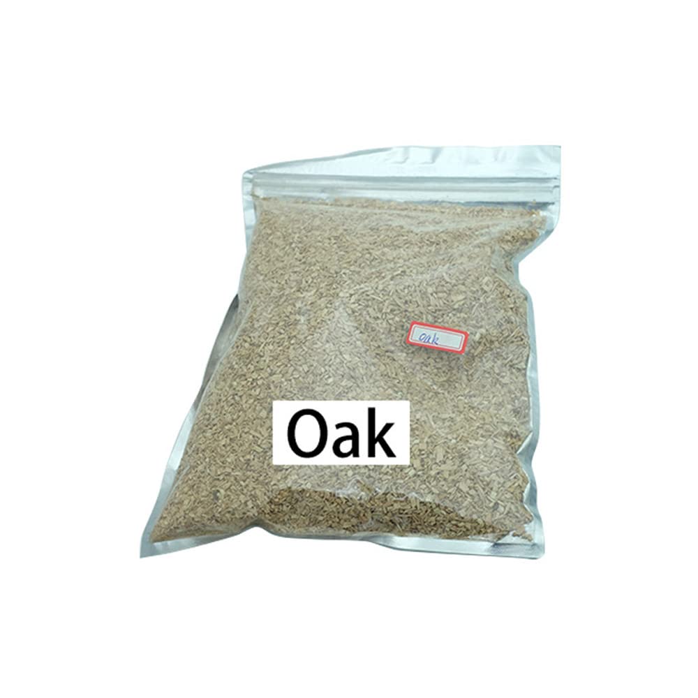 125g/Bag Wood Chip a//pple Cherry Oak Hickory BBQ Sawdust Smoker Fumigation Box Bacon Wood Piece Smoked BBQ Grill Tool Accessories (Oak Wood)