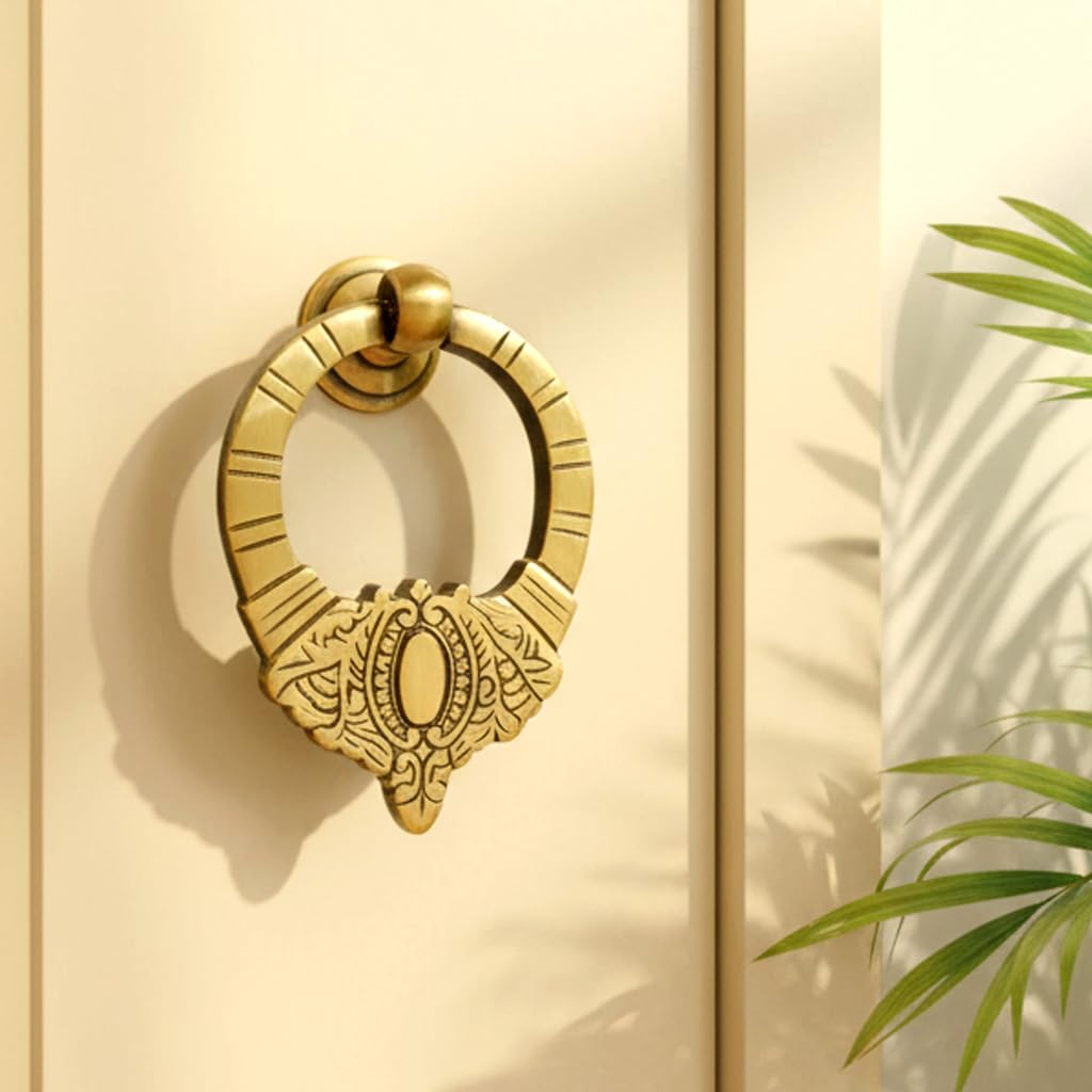 Crown Prince Door Knocker DK-025 | Crown Shape Door Knocker | Brass Door Knocker | Handmade Door Knocker for Main Door | Size 5.8 Inchs 450 gm Antique