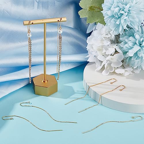 Beebeecraft 12Pcs 93mm Gold Plated Tassel Ear Threads with Sterling Silver Pins and Loop Drop Earring Findings for DIY Jewelry Making - Image 4