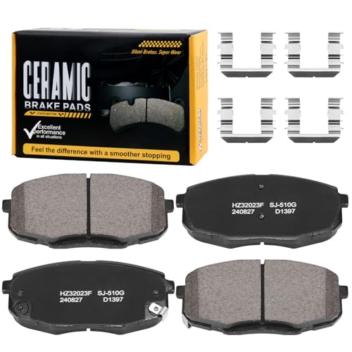 Image of Front Brake Pads D1397 w /Hardware Replacement For Hyundai Elantra 2009 Touring, Elantra 2010-2012 Touring GLS /SE, For Kia Forte 2010-2013, Forte Koup 2010-2013 Ceramic Brake Pads