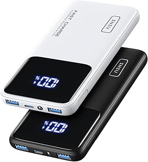 [2 Pack] INIU Portable Charger, 22.5W PD3.0 QC4.0 USB C Fast Charging 10500mAh LED Display Power Bank, Battery Pack with Phone Holder for iPhone 15 14 13 12 Samsung S20 Google AirPods iPad Tablet etc.