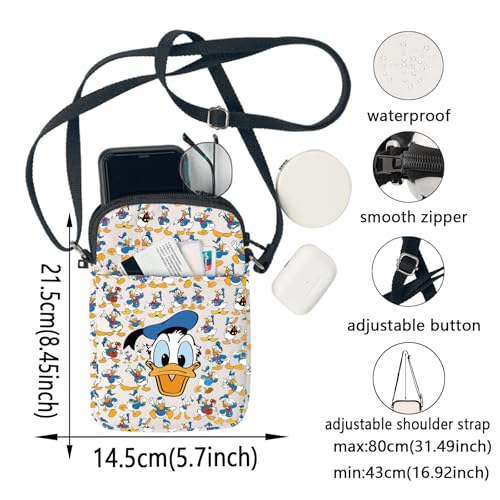 Image of KEYCHIN Funny Duck Crossbody Bag Duck Cartoon Lover Gifts Duck Fans Shoulder Bag Duck Cartoon Merchandise (Duck-CB)