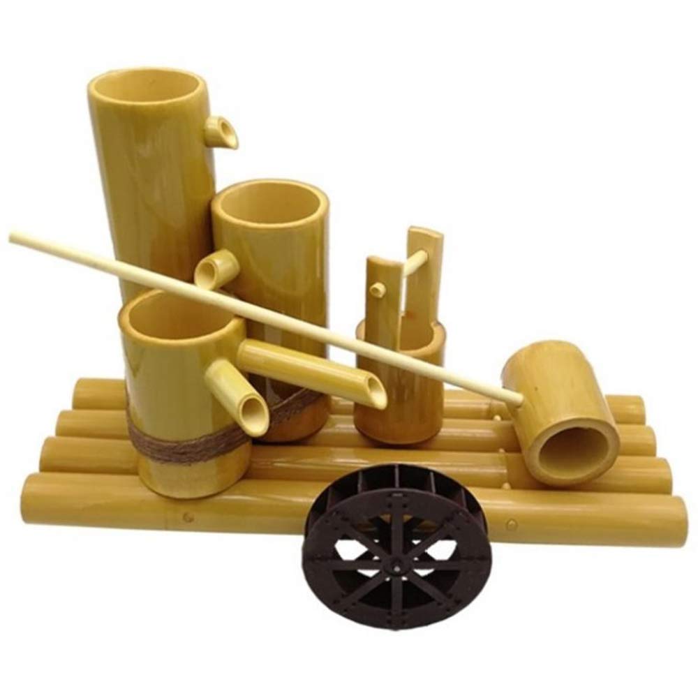 LCUVIMPEX Bamboo Water Fountain, Bamboo Water Fountain Freestanding Handmade Japanese Outdoor Indoor Garden Decor Waterfall
