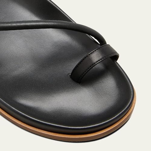 Strappy Flat Sandals for Women Toe Loop Soft Cushioned Footbed Open Toe Slip-on Slide Sandals Comfortable Summer Daily Shoes4