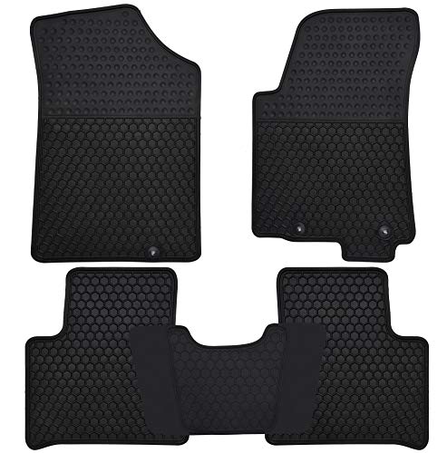 Megiteller Car Floor Mats Custom Fit for Nissan Maxima 2016 2017 2018 2019 2020/2014 2015 Nissan Altima Odorless Washable Heavy Duty Rubber (All Weather) Floor Liners Front and Rear Row Set