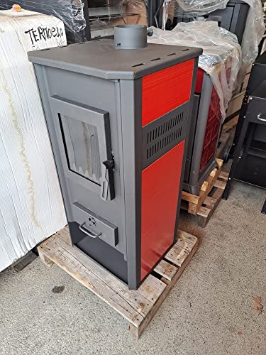  TERMOSTUFA METALFER IDRO 22 KW EFFETTO CAMINO RIVESTITO CON CERAMICA A LEGNA