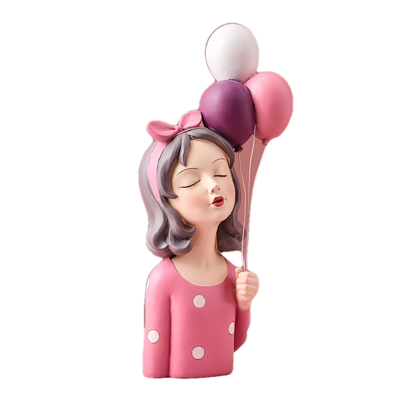 Amazon.co.jp: 装飾置物 現代の風船の女の子の置物樹脂のキャラクター 
