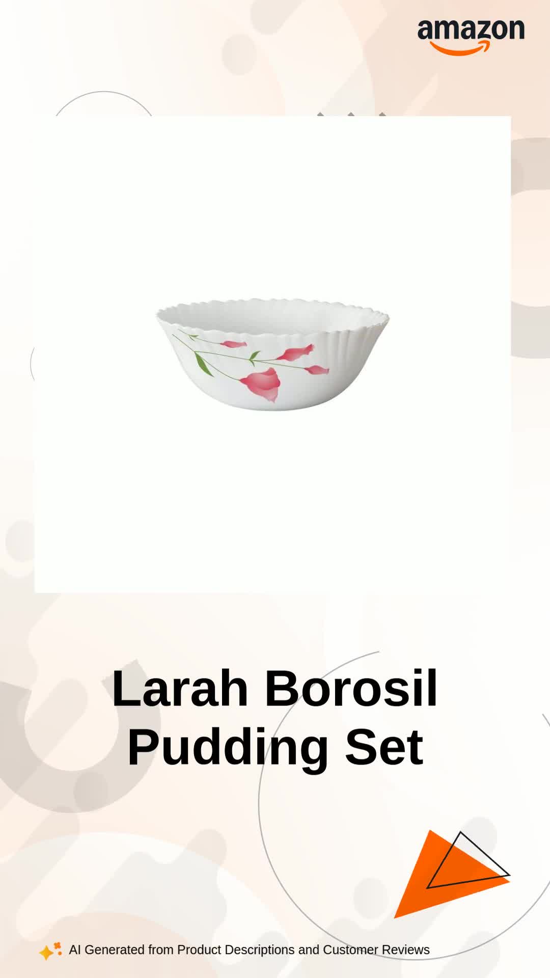 BTS ARIRANG ティルティルアリランN17c セット Larah by Borosil Diana Fluted Series Opalware 5 Pcs Pudding Set