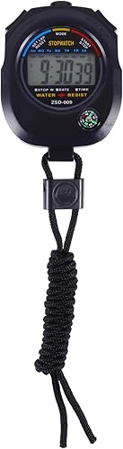 Cronómetro portátil con cronómetro, temporizador deportivo digital ligero para árbitro y juego, cronómetro de entrenamiento multifunción con fácil