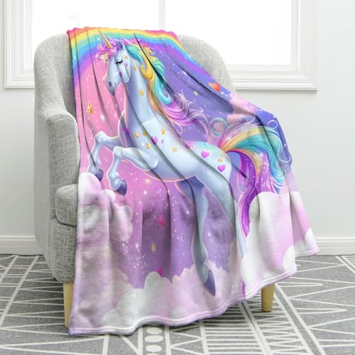 Jekeno Unicorn Blanket Gifts for Girls Daughter Nieces Sister...