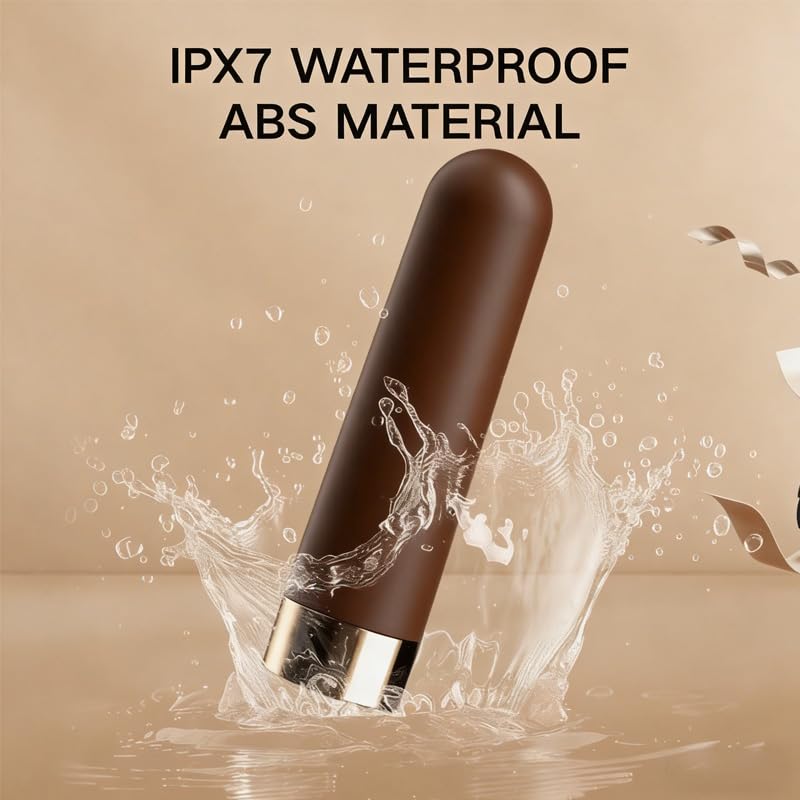 Image of Mini Vibrator Bullet with Remote,Neck and Back Massager (Caramel Color) | 10 Vibration Modes, Rechargeable, Deep Tissue Pain Relief, Waterproof, Remote Control