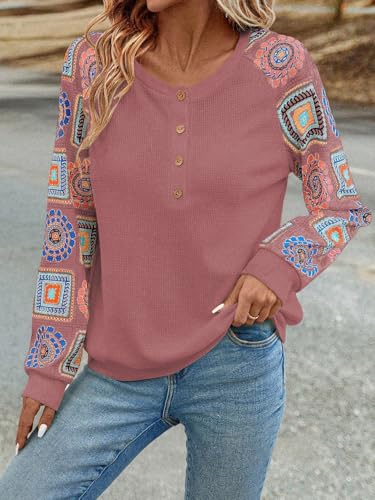Image of Women's Floral Print Round Neck Full Sleeve TOP || Women Top's || Tops for Womens|| Women Long sleevetops