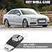 Key Fob Cover Shell Case Replacement 4 Buttons Key Fob Remote Control Shell Case - Compatible for Audi A4 Q7 SQ5 2017-2019 for Audi A5 2018 for Audi TT 2016-2018