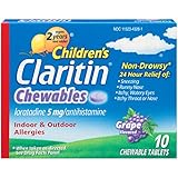 Claritin Grape Chewable Tablets, 5 mg, 10 Count