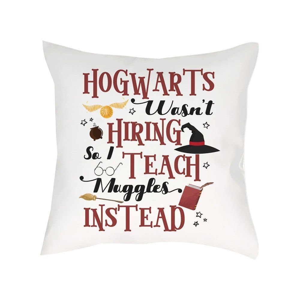 CRAFT MANIACS Potterhead RED Quote 16 * 16 Pillow with Cover | UBER Cool Merch for Fantasy Lovers