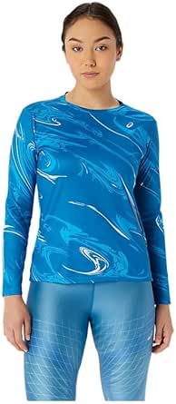 asics(アシックス) ランニングウェア グラフィックUVケア長袖シャツ 2012C782 レディース