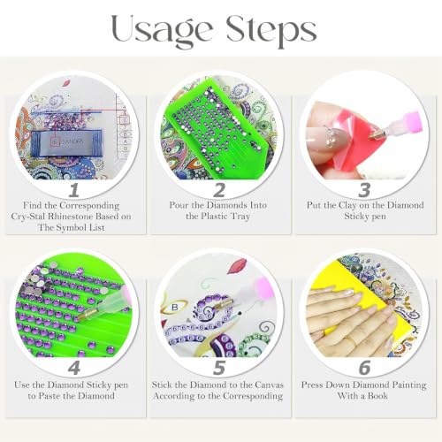 Image of Flavizo Diamond Painting Kit for Adults, DIY Craft with Drill Rhinestones Canvas, Creative Diamonds Artwork, Handmade Decoration Sparkling Home Wall Display (Yellow Elephant)