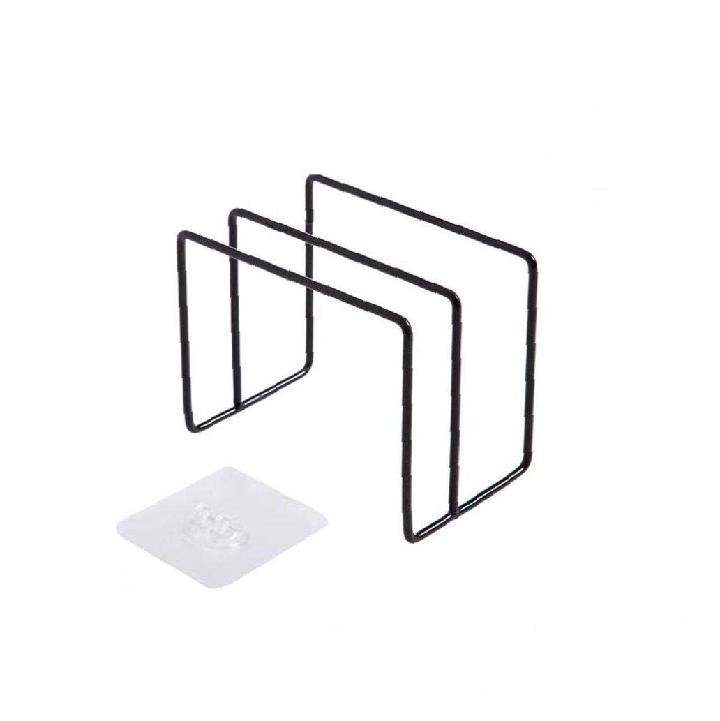 Byfri Black 1Pc Cutting Board Storage Rack Chopping Board Stand Kitchen Organizer Dual Racks Chopping Board Drain Shelf Holds Up To 3